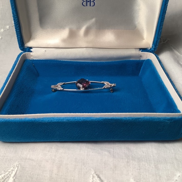 Antique sterling silver Scottish amethyst brooch - Picture 6 of 6